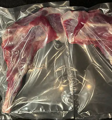 Widok mięsa baraniego